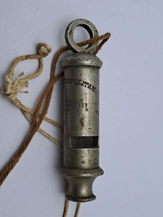 Antique ACME Metropolitan Police Whistle By  J.Hudson & Co-Birmingham England -see History