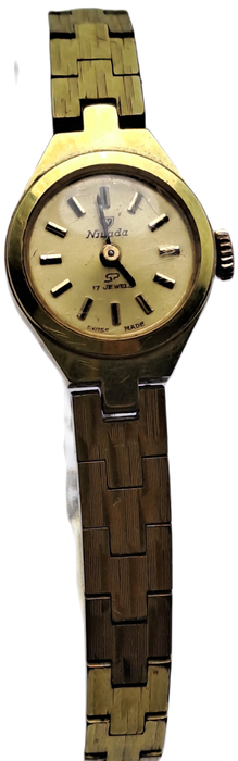 Vintage Ladies Swiss NIVADA Mechanical Watch 17 Jewels - Working-In Case