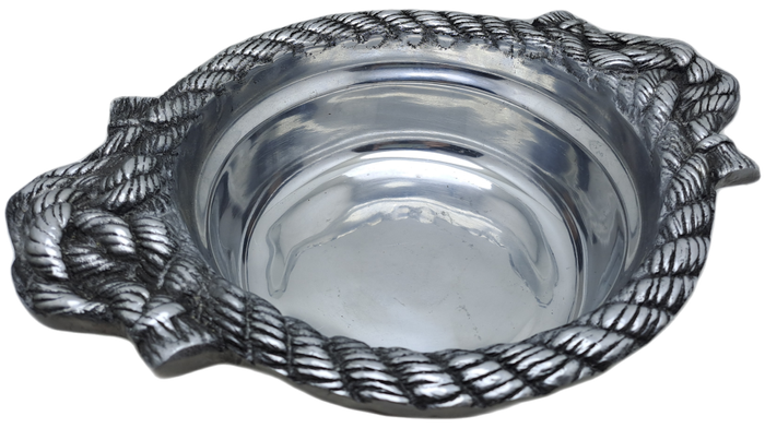 Vintage Hecho en Mexico Pewter Bowl designed by Betty Barrena Hand Crafted in Mexico.
