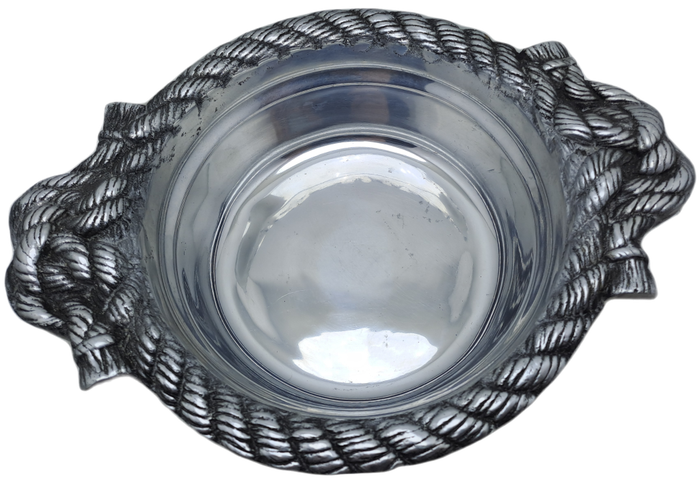 Vintage Hecho en Mexico Pewter Bowl designed by Betty Barrena Hand Crafted in Mexico.
