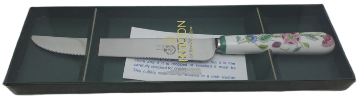 Vintage MINTON Knife with Bone China Handle - Made in England -Boxed