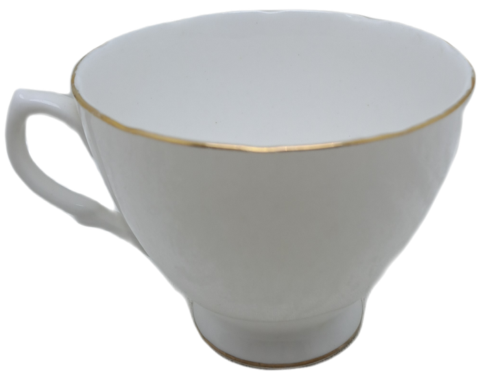Vintage ROYAL MALVERN Fine Bone China replacement Cup - White and Gold -(2 available)