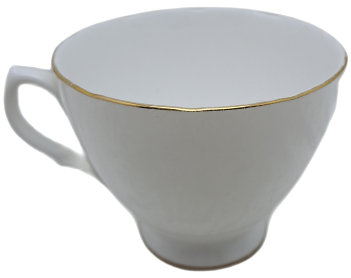 Vintage ROYAL MALVERN Fine Bone China replacement Cup - White and Gold -(2 available)