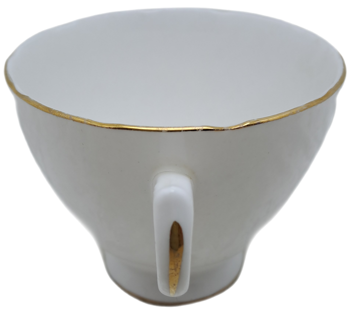 Vintage ROYAL MALVERN Fine Bone China replacement Cup - White and Gold -(2 available)