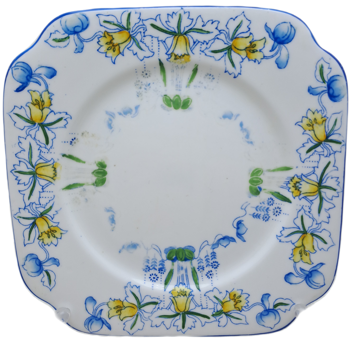 Vintage English Superior BELL CHINA `Bouquet` Plate 162mm x 162mm