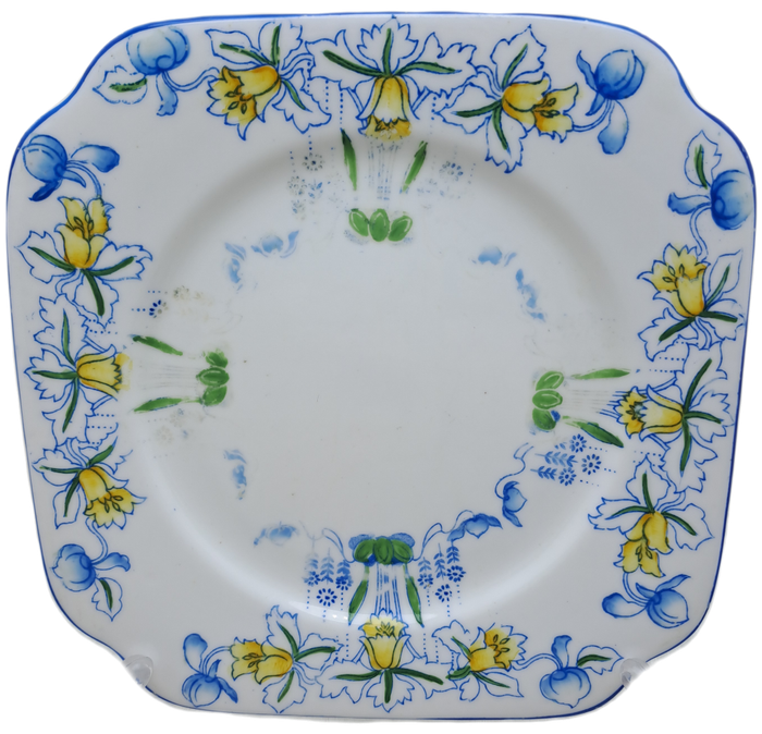 Vintage English Superior BELL CHINA `Bouquet` Plate 162mm x 162mm