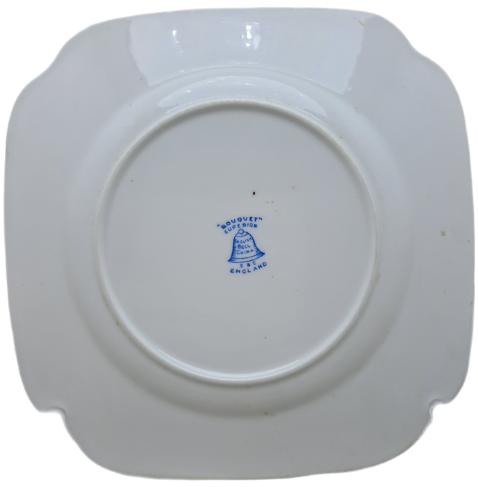 Vintage English Superior BELL CHINA `Bouquet` Plate 162mm x 162mm