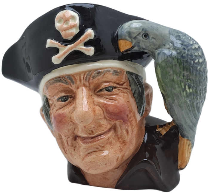 Vintage 1951 Royal Doulton D.6387 LONG JOHN SILVER Toby Jug- 10cm