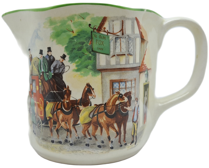 Vintage Nelson Ware Elijah Cotton Ltd Jug -Coaching Scene -Made in England - 10cmx15,5cmx10,5cm