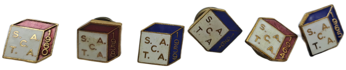 6 Vintage SACTA Pins-1958_1959_1960_1961_1964 and 1965