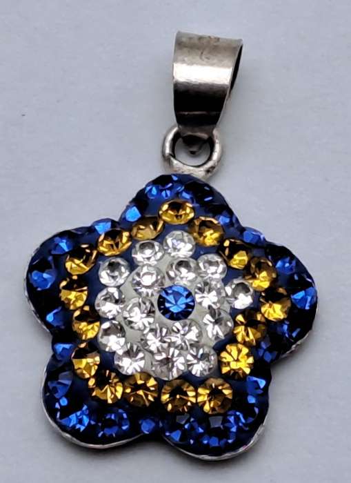 Sterling Silver 925 Flower Pendant 15mm x 15mm