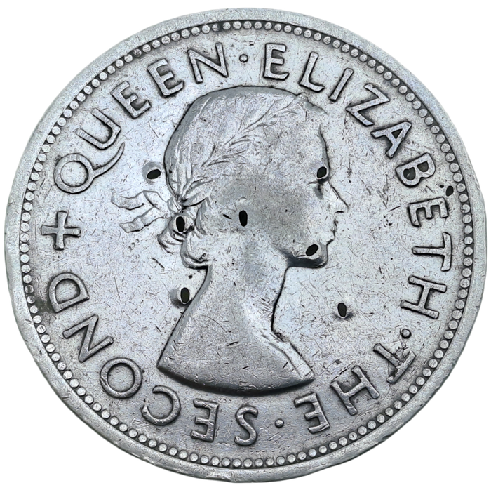 1953 Southern Rhodesia Silver 1 Crown -100th Birthday of Cecil Rhodes-