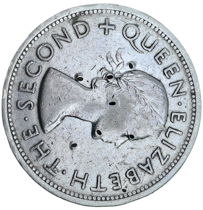 1953 Southern Rhodesia Silver 1 Crown -100th Birthday of Cecil Rhodes-