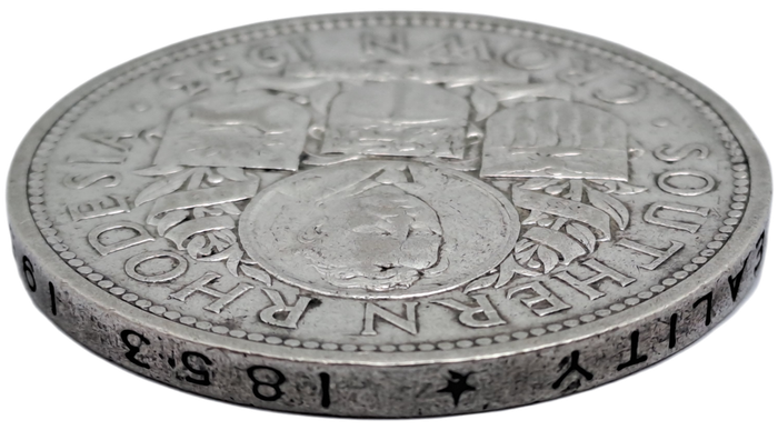 1953 Southern Rhodesia Silver 1 Crown -100th Birthday of Cecil Rhodes-