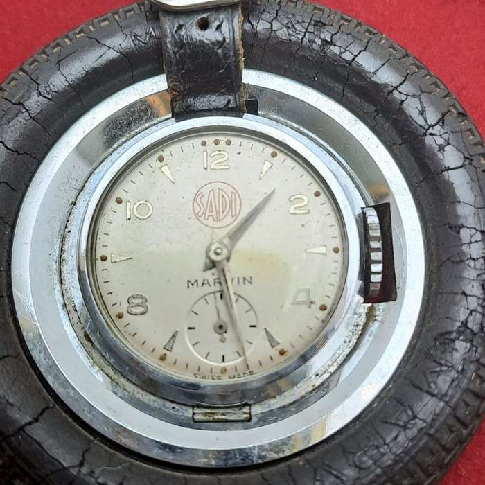 Vintage 1930-1940`s SADI Marvin Pocket watch keychain wheel watch manual winding Swiss Made