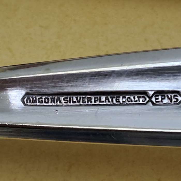 3pc Vintage Angora Silver Plate EPNS Childrens Cutlery set-Sheffield England.Boxed