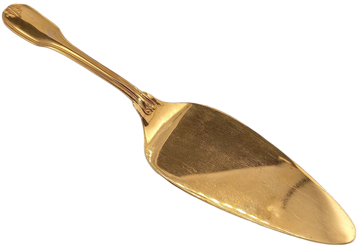 Vintage German Gold Plated Cake Lifter -190mm Boxed