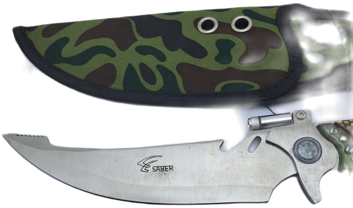 Pre-Owned USA Saber Survival Knife with Canvas Sheath