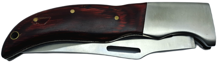 Pre-Owned Columbia Fujunjie USA Folding Knife with Canvas Sheath