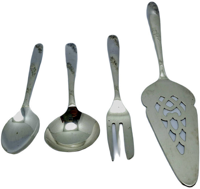 Vintage 13pc Angora Silver Plate Co.Ltd E.P.N.S Tea cutlery set -Boxed (One teaspoon Missing)