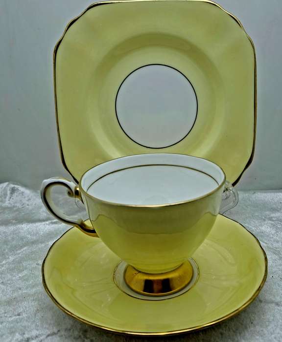 Vintage Royal TUSCAN Yellow Trio Fine English Bone China Pattern C8985 (2 Available)