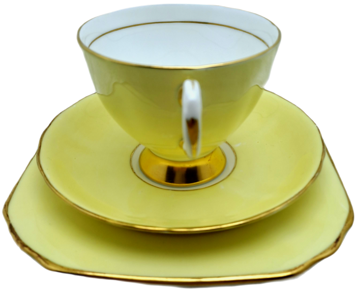 Vintage Royal TUSCAN Yellow Trio Fine English Bone China Pattern C8985 (2 Available)