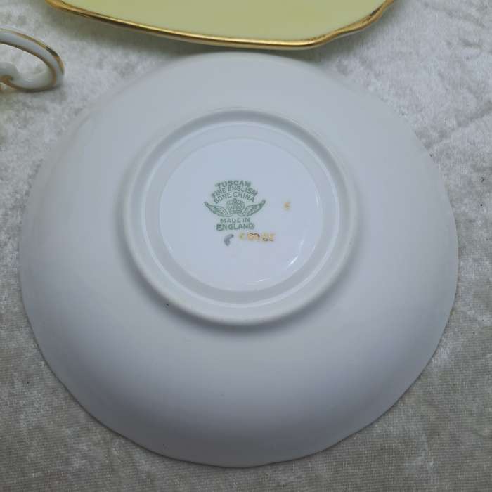 Vintage Royal TUSCAN Yellow Trio Fine English Bone China Pattern C8985 (2 Available)
