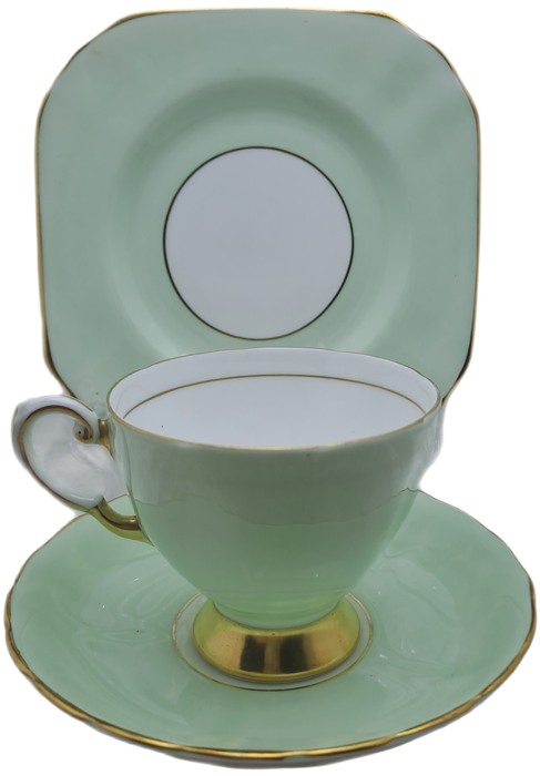 Vintage Royal TUSCAN Mint Green Trio Fine English Bone China Pattern C8984 (2 available)