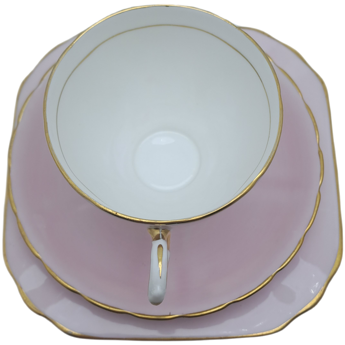 Vintage Royal TUSCAN Pastel Pink Trio Fine English Bone China Pattern C9013