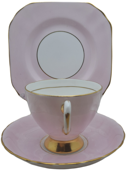 Vintage Royal TUSCAN Pastel Pink Trio Fine English Bone China Pattern C9013