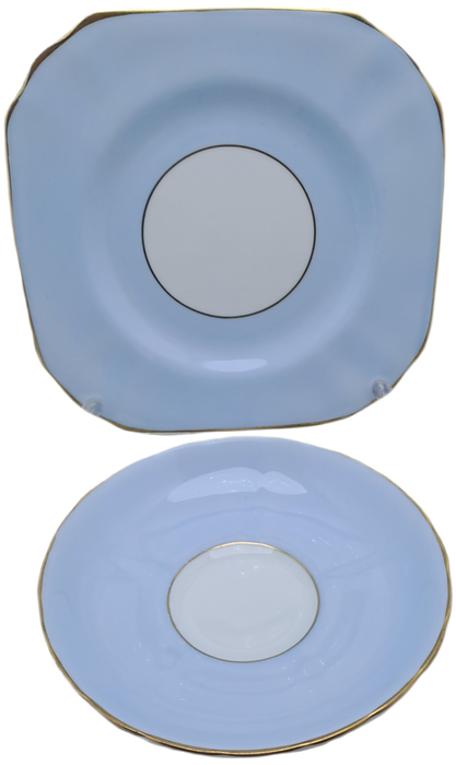 Vintage Royal TUSCAN Pale Blue Trio Fine English Bone China Pattern C9012