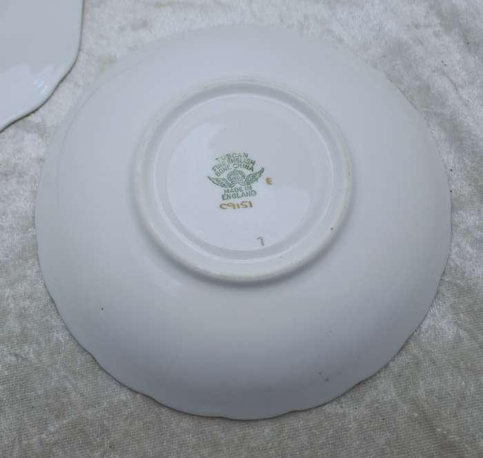 Vintage Royal TUSCAN Blue Color Trio Fine English Bone China Pattern C9151 (2 Available)