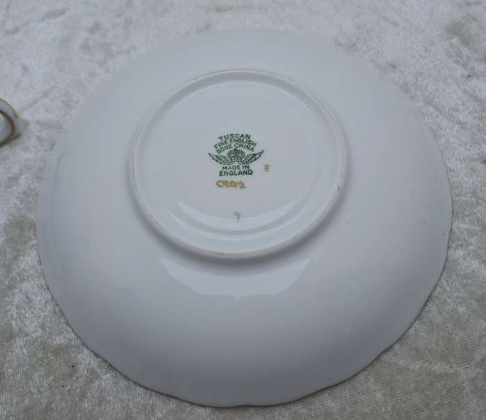 Vintage Royal TUSCAN Pale Blue Duo Fine English Bone China Pattern C9012