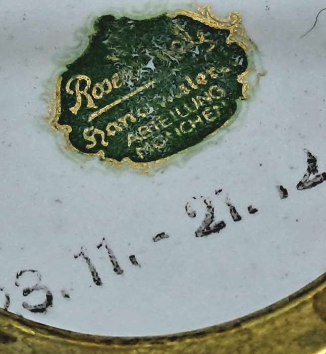 Vintage Rosenthal Commemorative Porcelain-Gold Painted Archer Brooch/Pin