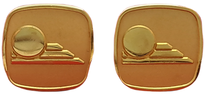A Pair of Vintage Gold Plated Cufflinks  - No Box