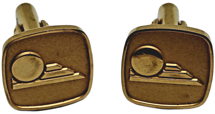 A Pair of Vintage Gold Plated Cufflinks  - No Box