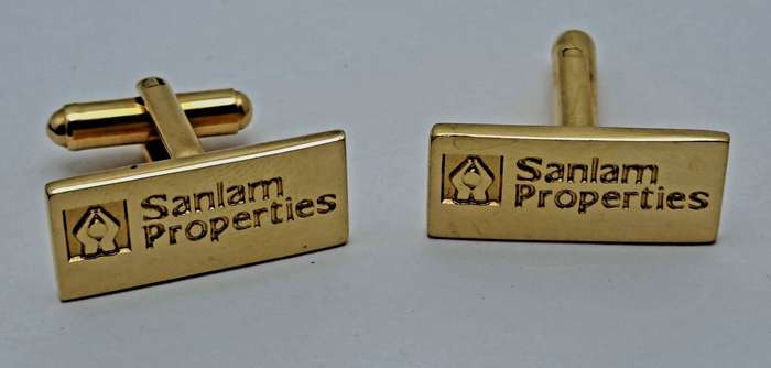 A Pair of Vintage Sanlam Properties Cufflinks  -No Box