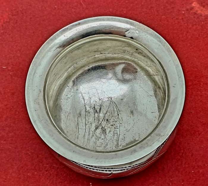 Hallmarked Antique 1904-1908 Kiev Imperial 84 Russian SILVER Salt Cellar