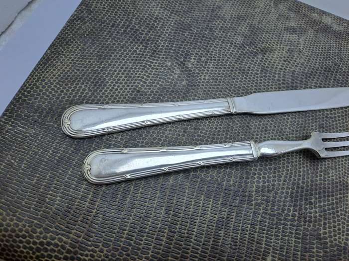 12pc Vintage Yeoman Plate E.P.N.S Desert Fork and Knife set -Boxed
