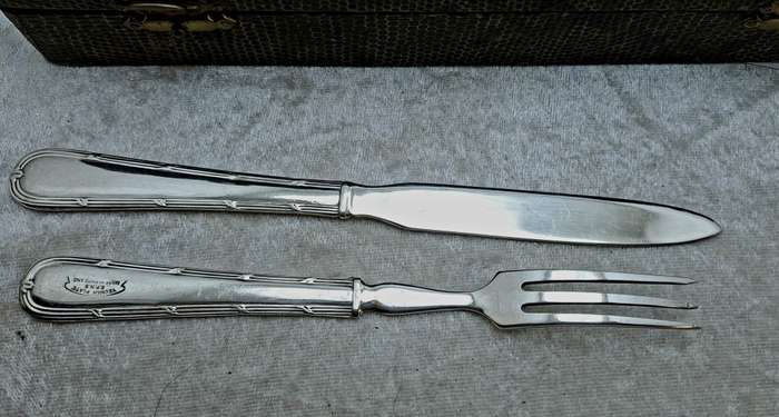12pc Vintage Yeoman Plate E.P.N.S Desert Fork and Knife set -Boxed
