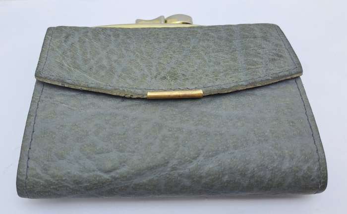 Vintage Genuine Wild Buffalo Leather Handmade Ladies wallet for Notes and Coins