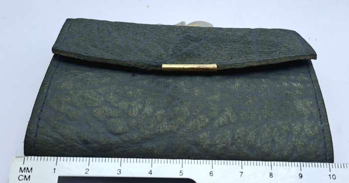 Vintage Genuine Wild Buffalo Leather Handmade Ladies wallet for Notes and Coins