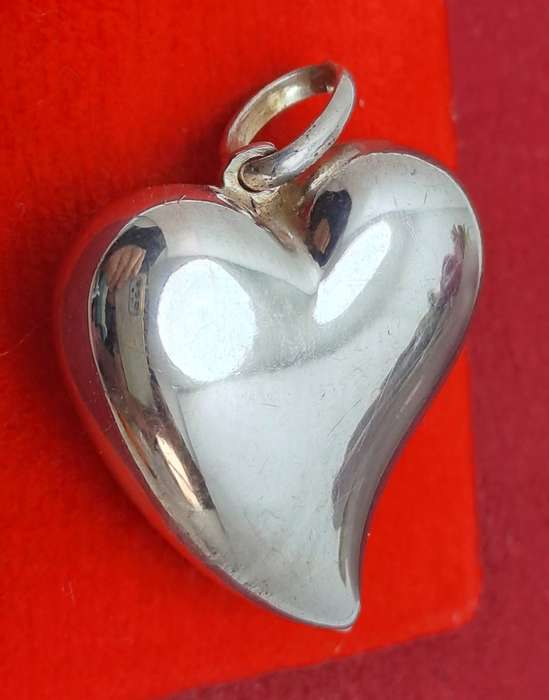 Vintage Sterling Silver Heart Pendant- Unused with No Engraving on It -7,85 Grams
