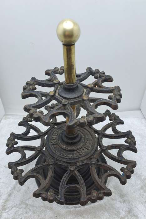 Antique Victorian 2 Tier Cast Iron Office Rubber Stamp Holder can also store Smoking Pipes