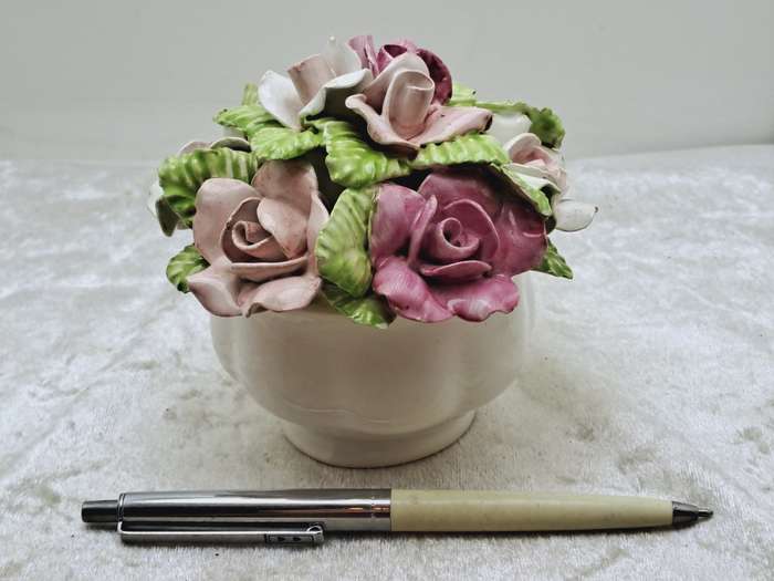 Vintage Floral Bone China Posy Vase Hand made by the floral bone China Co Durban.