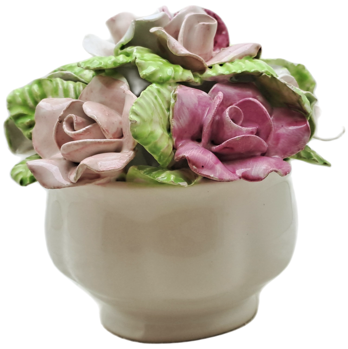 Vintage Floral Bone China Posy Vase Hand made by the floral bone China Co Durban.