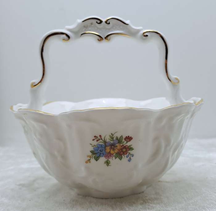 Vintage Queens Rosina Fine Bone China Sugar Basket made in England
