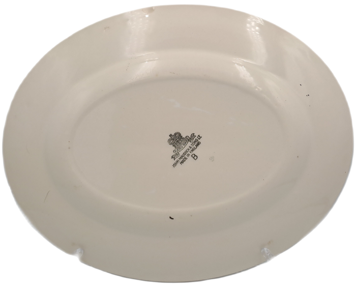 Vintage C.1945 Ivory Ware Cairo Minerva John Maddock & Sons -England - Oval Plate 30cmX24cm