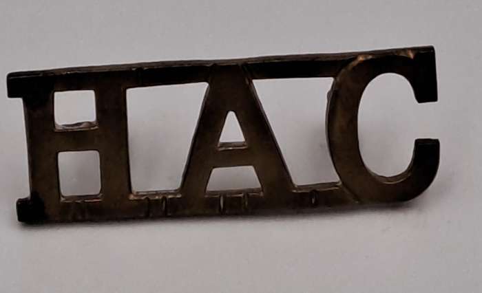 WW1 Honourable Artillery Company Shoulder Title - HAC - 35x12.5mm
