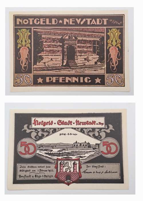 Germany 1921 notgeld  50 Pfennig-City of Neustadt am Rübenberge,-UNC